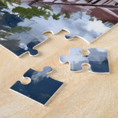 Stads Sneeuwval | Winter Watercolor Schilderij Legpuzzel (Zijkant)