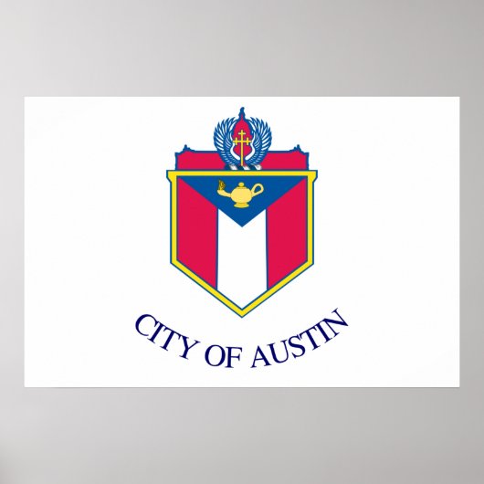 Stads vlag van Austin (Texas) Poster (Voorkant)