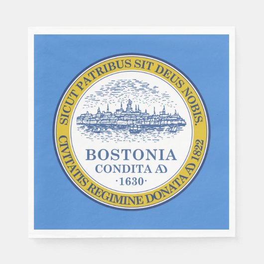 Stads vlag van Boston (Massachusetts) Servet (Voorkant)