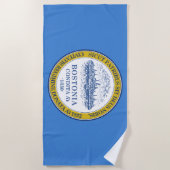 Stads vlag van Boston (Massachusetts) Strandlaken (Voorkant)