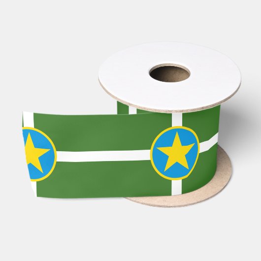 Stads Vlag van Jackson (Mississippi) Satijnen Lint (Spoel)