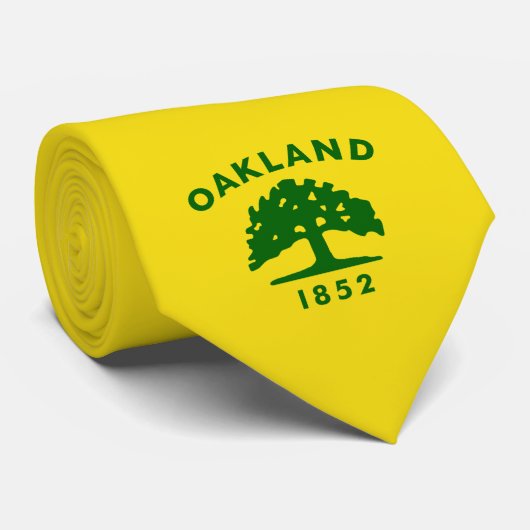 Stads vlag van Oakland (Californië) Stropdas (Opgerold)