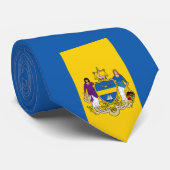 Stads vlag van Philadelphia (Pennsylvania) Stropdas (Opgerold)