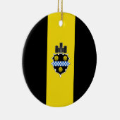 Stads vlag van Pittsburgh (Pennsylvania) Keramisch Ornament (Rechts)