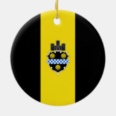 Stads vlag van Pittsburgh (Pennsylvania) Keramisch Ornament (Achterkant)