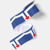 Stads vlag van Toronto (Canada) Satijnen Lint (Achterkant)