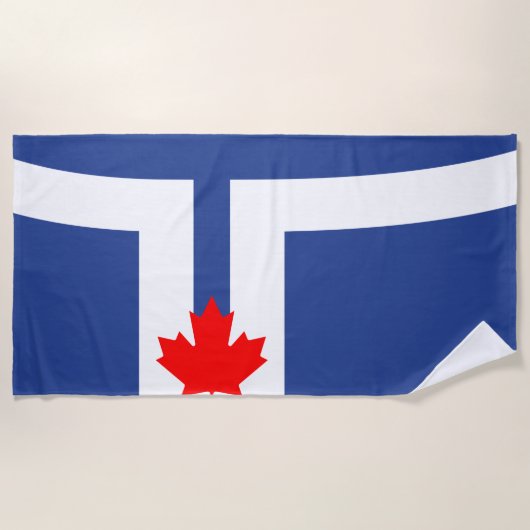 Stads vlag van Toronto (Canada) Strandlaken (Voorkant)