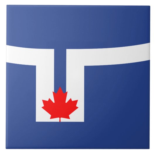 Stads vlag van Toronto (Canada) Tegeltje (Voorkant)