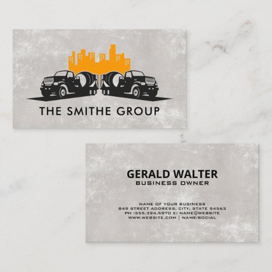 Stadsachtergrond | Cementwagens Visitekaartje (Voorkant / Achterkant)