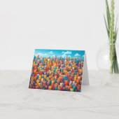 Stadsarchitectuur Ontwerp Aquarel Tekening Bedankkaart (Voorkant)