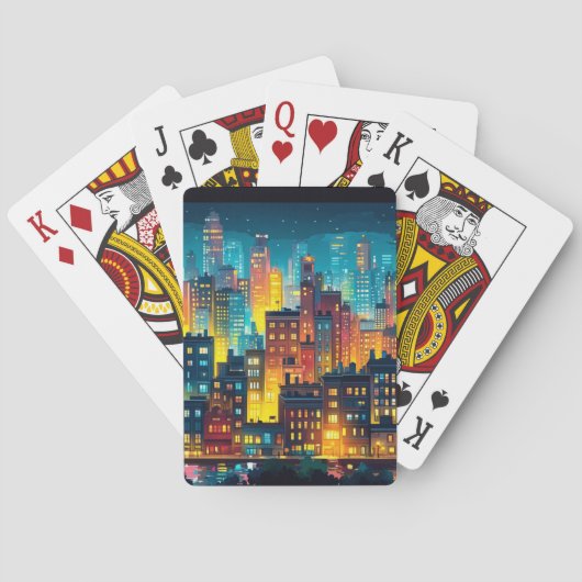 Stadsarchitectuur Ontwerp Aquarel Tekening Pokerkaarten (Achterkant)