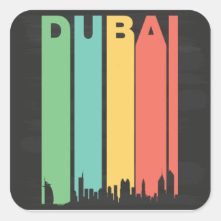  stadsbeeld van Dubai Vierkante Sticker