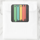 stadsbeeld van Dubai Vierkante Sticker (Tas)