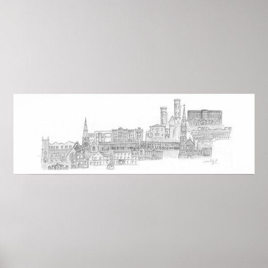 Stadsbeeld van Dungannon Poster (Voorkant)