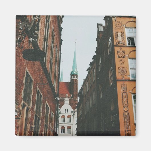 Stadsbeeld van Gdansk Magneet (Voorkant)