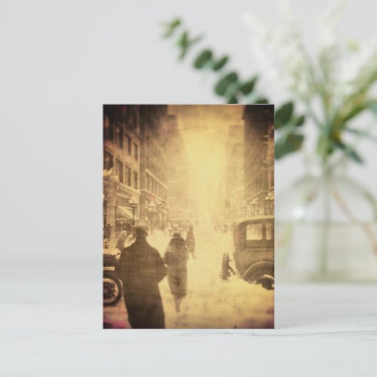  stadsbeeld van Kansas in Sepia Briefkaart (Staand voorkant)