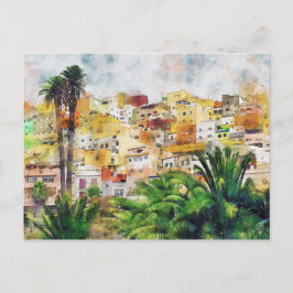 Stadsbeeld van Las Palmas de Gran Canaria. Briefkaart