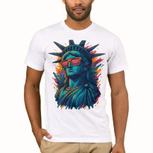 Stadsbeeld van Liberty Streetwear T-shirt – NYC