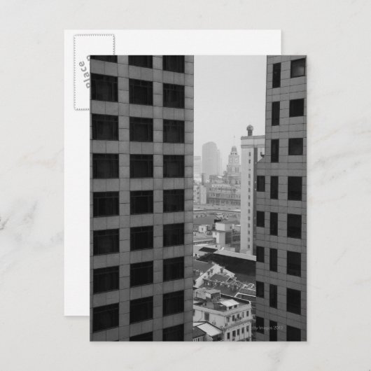 Stadsbeeld van Shanghai, China Briefkaart (Voorkant / Achterkant)