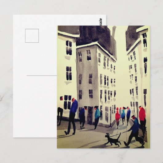 Stadsbewoners Art Briefkaart (Voorkant / Achterkant)