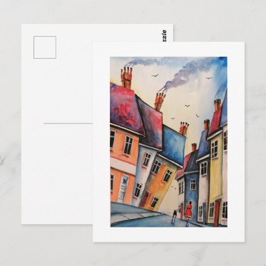 Stadsbewoners Art Briefkaart 5 (Voorkant / Achterkant)