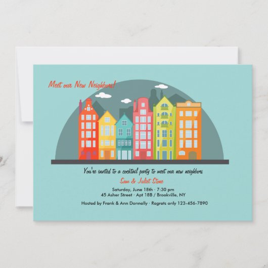 Stadsbewoners ontmoeten uitnodiging & groet (Voorkant)