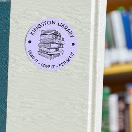 Stadsbibliotheek Lees het, hou ervan, geef het ter Ronde Sticker