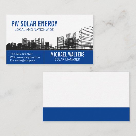 Stadsblauwdruk Achtergrond Visitekaartje (Voorkant / Achterkant)