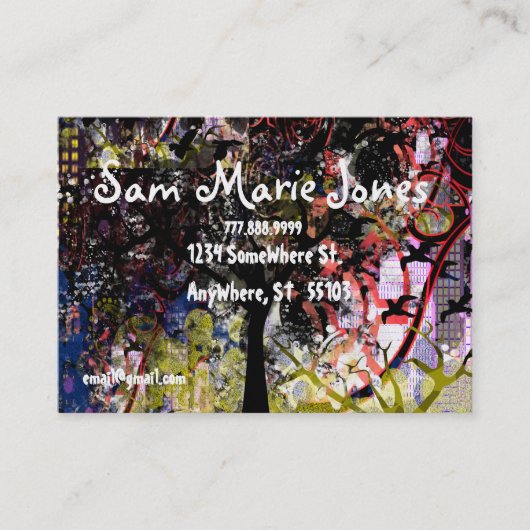 Stadsboom grunged - Lite Visitekaartje (Voorkant)