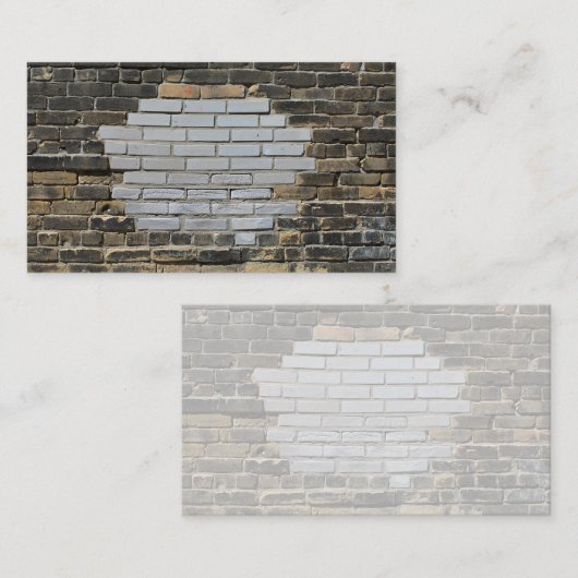 Stadsbrick-muur opgepakt visitekaartje (Voorkant / Achterkant)