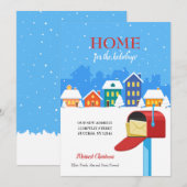 Stadsbrievenbus Verplaatst Wenskaart voor Kerstmis Feestdagenkaart (Voorkant / Achterkant)