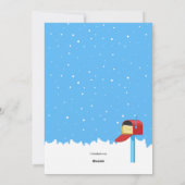 Stadsbrievenbus Verplaatst Wenskaart voor Kerstmis Feestdagenkaart (Achterkant)