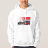 Stadsbussen Red Green Coaches op Urban Street Hoodie (Voorkant)