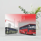 Stadsbussen Red Green Coaches op Urban Street Kaart (Staand voorkant)