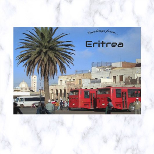 Stadsbusstation Asmara Eritrea Briefkaart