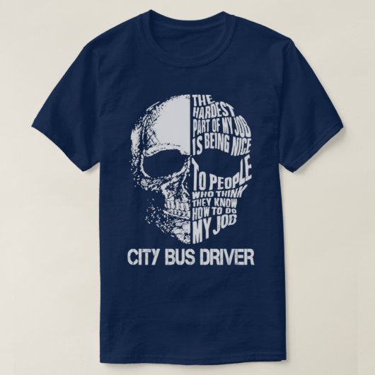 Stadsbusstuurprogramma T-shirt (Design voorkant)