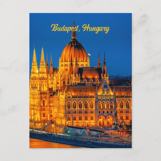 Stadscentrum van Boedapest, Hongarije, Briefkaart (Voorkant)