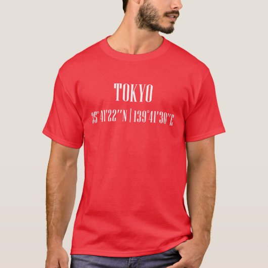 Stadscoördinatenokyo vrienden t-shirt (Voorkant)