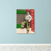 stadscowboy canvas afdruk (Insitu (Houten vloer))