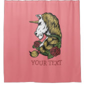 Stadsdoekschoeisel voor Unicorn-Roos van Urban War Douchegordijn (Voorkant)