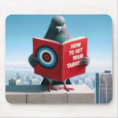 Stadsduif die een boek leest muismat (Voorkant)