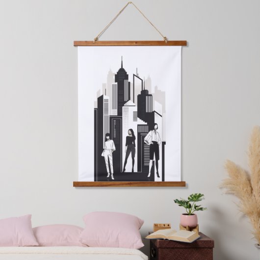 Stadse Vrouwen Hangend Wandkleed (Slaapkamer)