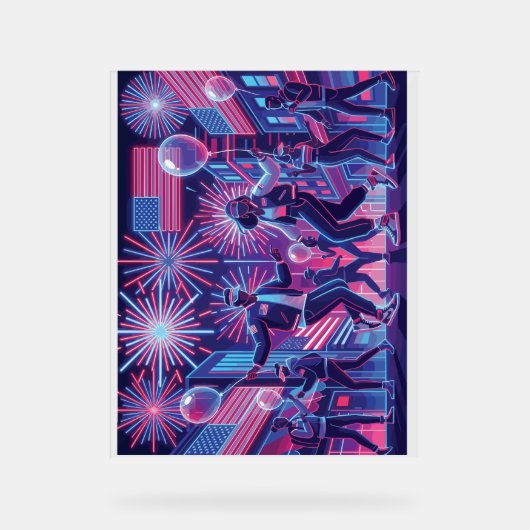 Stadsfestival Onafhankelijkheidsdag Acryl Bord (Voorkant)