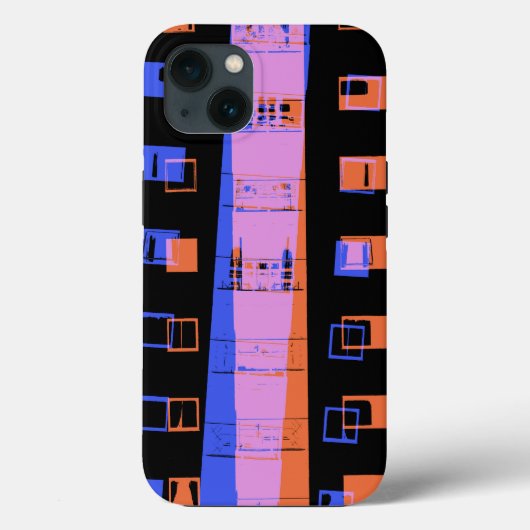 Stadsflatgebouw bij nacht Hoesje-Mate iPhone Case-Mate iPhone Case (Achterkant)