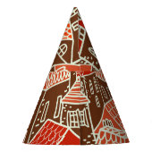  stadsgebouwen naadloos patroon feesthoedjes (Achterkant)