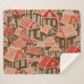  stadsgebouwen naadloos patroon sherpa deken (Voorkant (horizontaal))