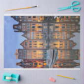 Stadsgebouwen op rivierdeklaagpapier tissuepapier (Craft)