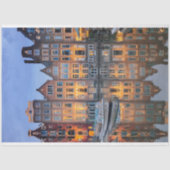 Stadsgebouwen op rivierdeklaagpapier tissuepapier (Voorkant)