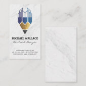 Stadsgebouwen Pencil Logo Visitekaartje (Voorkant / Achterkant)