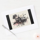 Stadsgebouwen Tekenende Stickers